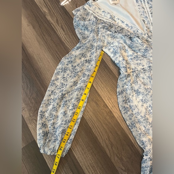 Sugar Lips Stop And Stare Floral Print Ruffled Mini Dress SZ L - Picture 14 of 16